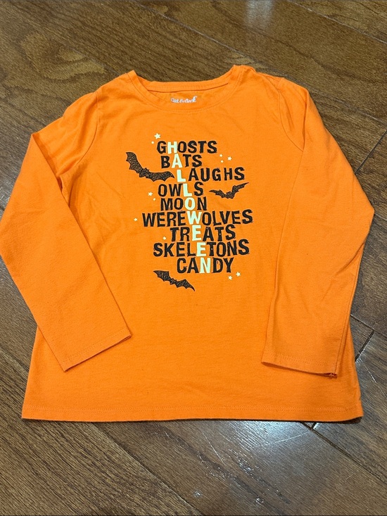 Cat & Jack Other - Cat & Jack Kids Orange Halloween Graphic Long-Sleeve Tee